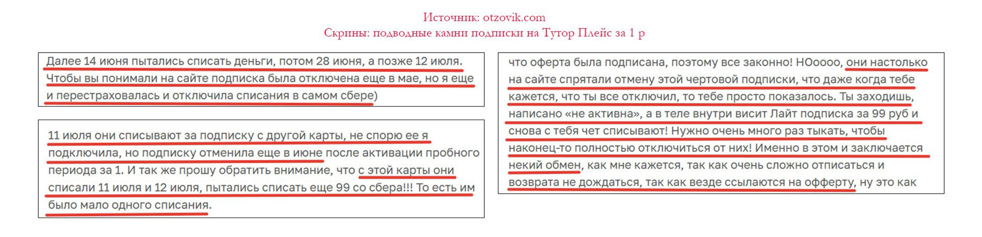 Реальные жалобы: пользователи сообщают о списаниях 14, 28 июня и 12 июля, а также о неожиданной активации Лайт-подписки. Отзывы пользователей TutorPlace о многократных попытках списания и автоматической активации Лайт-тарифа.
