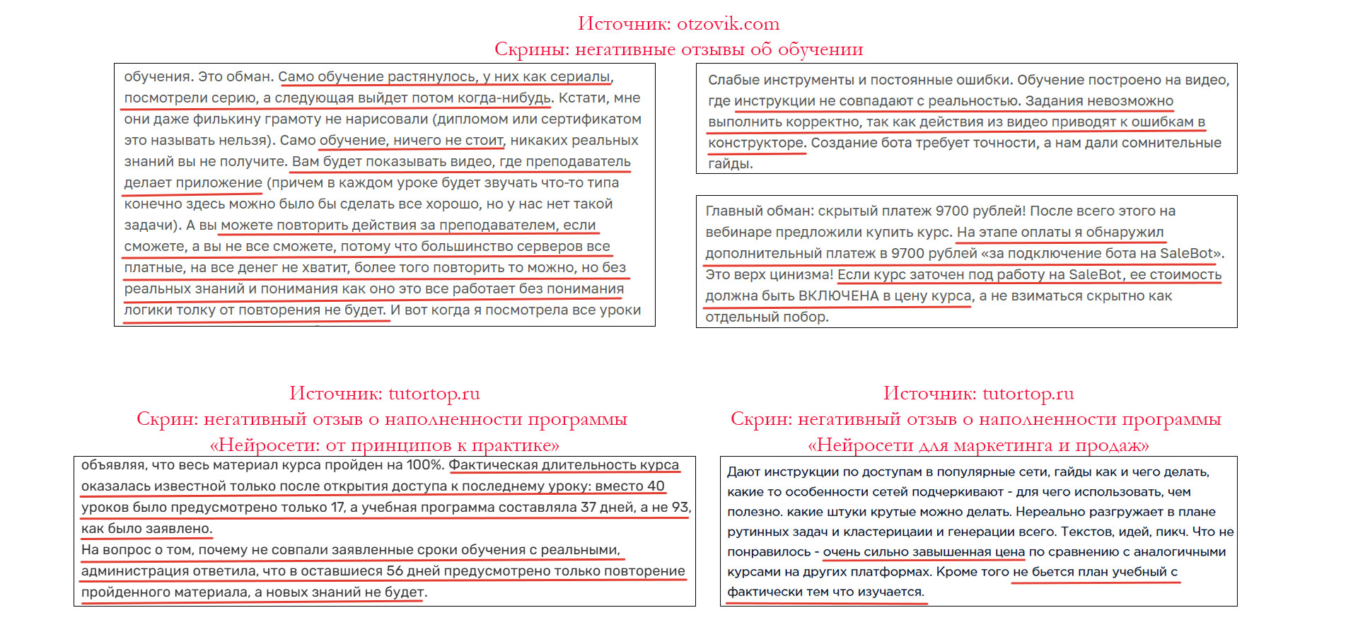 Скриншоты: негативные отзывы об обучении в Зерокодер (Zerocoder). Скрины: негативные отзывы об обучении в Зерокодер (Zerocoder).